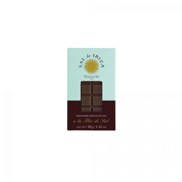 Chocolate negro con sal marina de Ibiza
